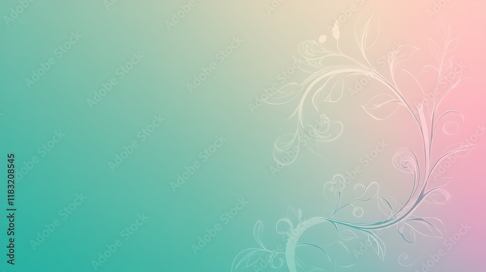 Delicate Floral Design on Pastel Background Delicate Floral Design on Pastel Background