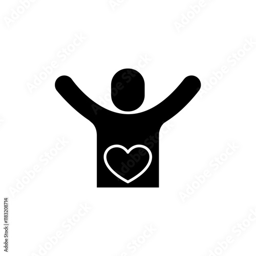 Kindness, Charity, Donation icon in glyph style