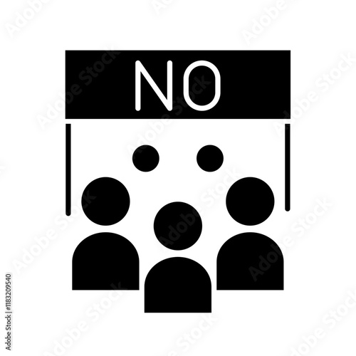 Protestor icon in glyph style