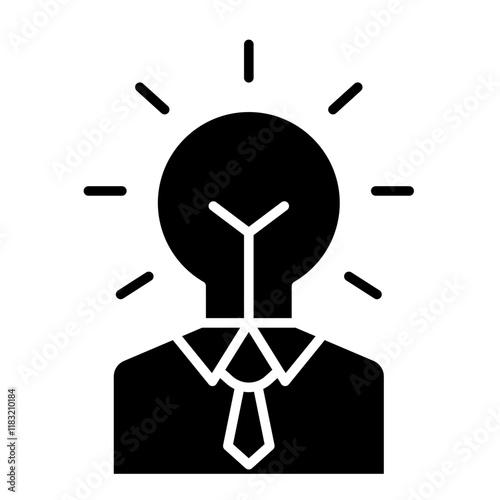 Knowledge, idea, smart icon in glyph style