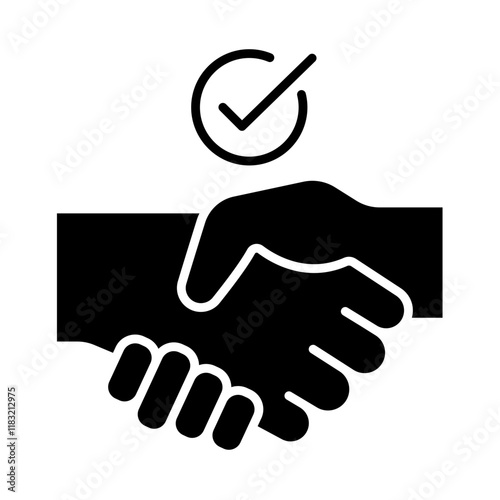 agreement icon in glyph style