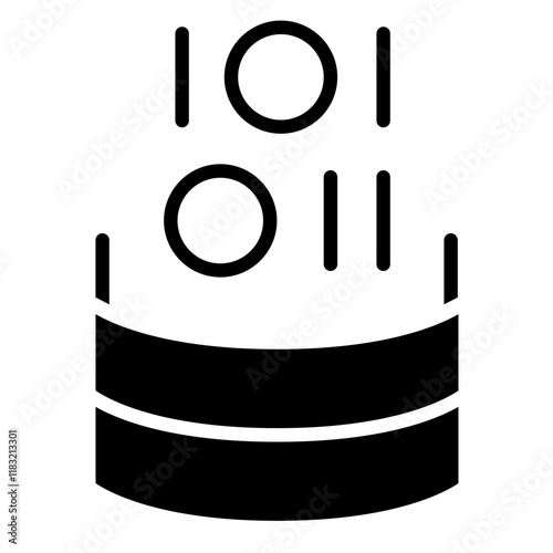 Database icon in glyph style