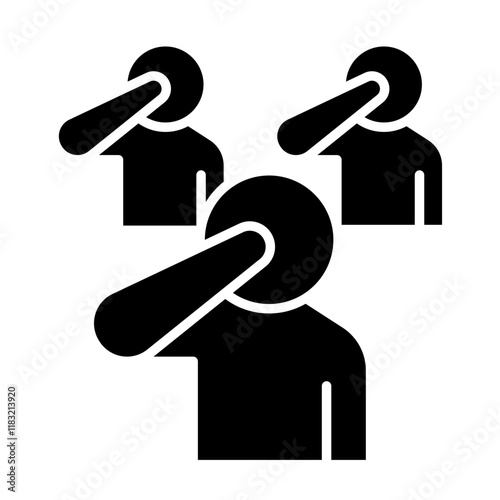 Salute icon in glyph style