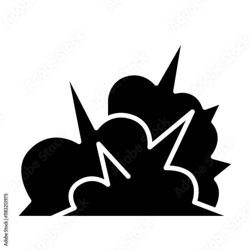 Explosion icon in glyph style