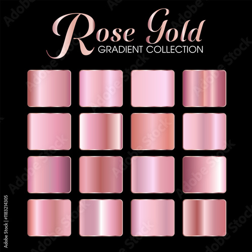 Rose gold gradient collection set