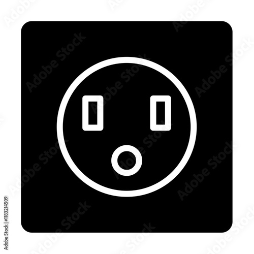 Outlet icon in glyph style