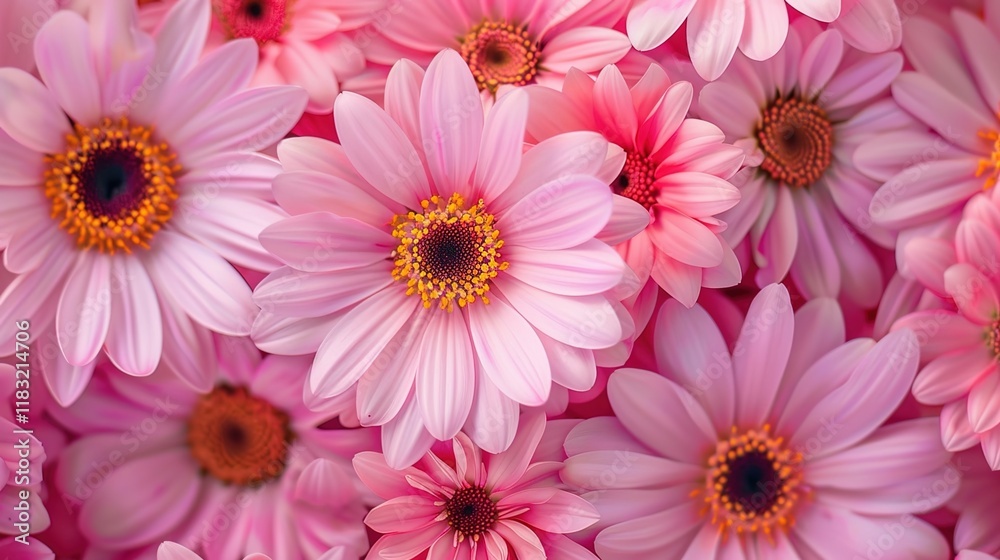 Fototapeta premium daisy seamless pattern wallpaper