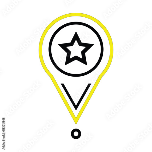 Set Of Address place icon symbol