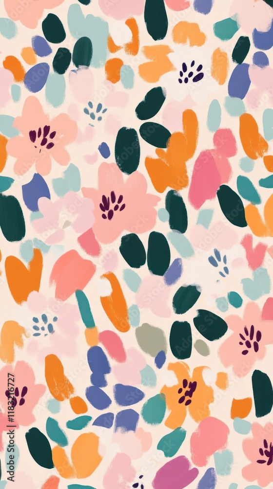 Fototapeta premium Floral pattern art illustration decorative.