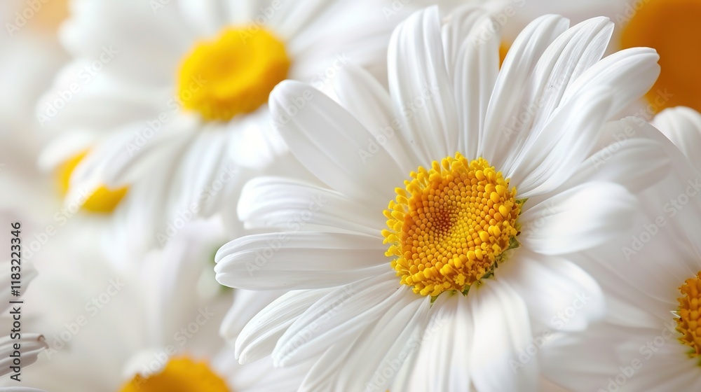 Fototapeta premium daisy seamless pattern wallpaper