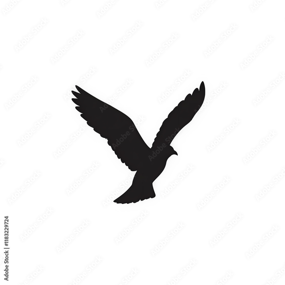 High-Quality PNG of One Black Bird in Flight High-Quality PNG of One Black Bird in Flight