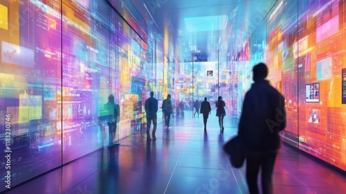 Artistic exploration of how digital technology transforms daily life, showcasing its innovative and societal impact.