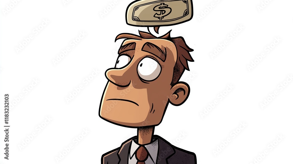 a 2D cartoon illustration of a businessman with a lightbulb above his head, having a great idea, white background--ar 16:9 a 2D cartoon illustration of a businessman with a lightbulb above his head, having a great idea, white background--ar 16:9