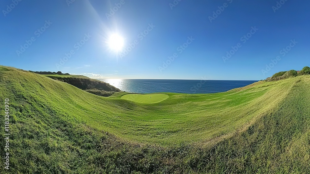 Obraz premium Oceanside Golf Course Green