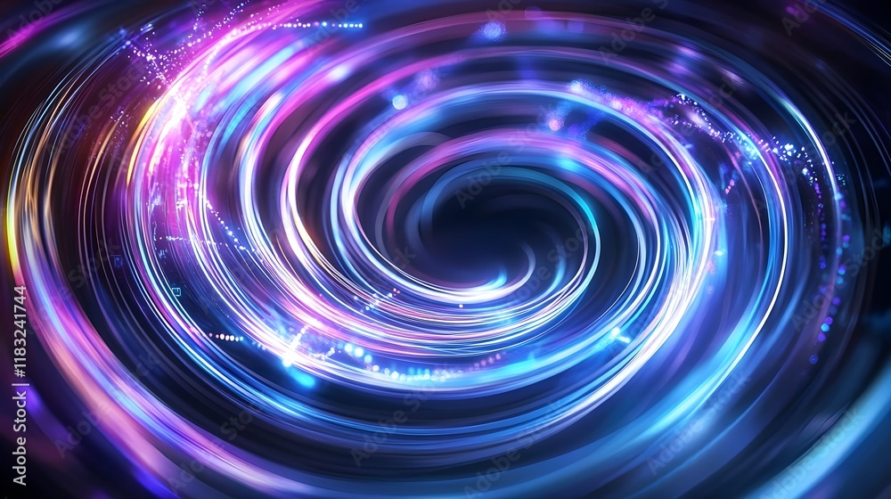 abstract neon swirl vortex background - abstract backgrounds