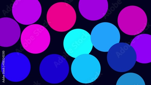 Vibrant Circle Pattern Abstract Animated Kids Background