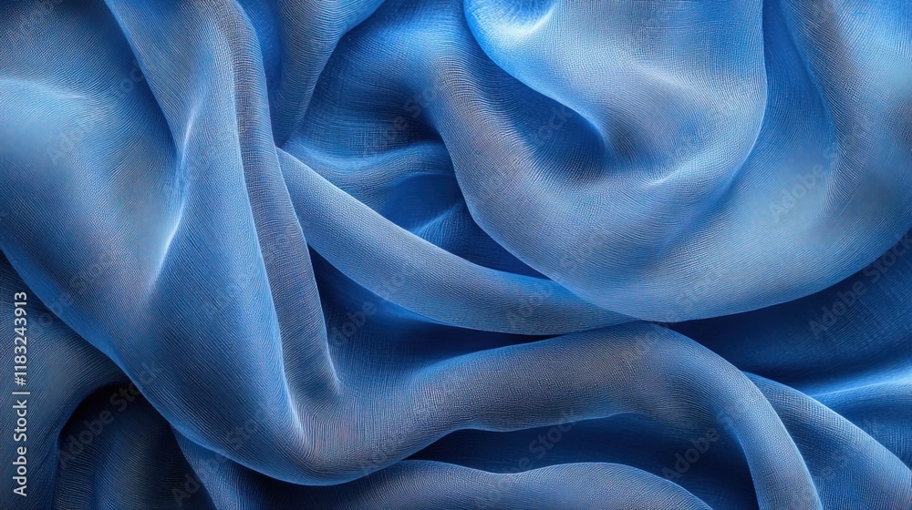 Obraz premium Blue textured fabric detailed mesh pattern banner 