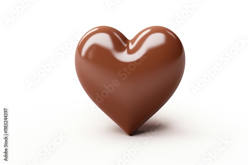 Heart chocolate food white background.