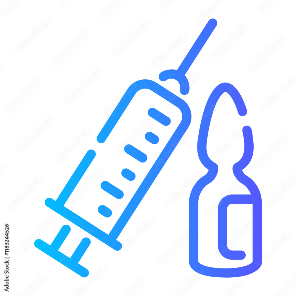 vaccination Line Gradient Icon vaccination Line Gradient Icon