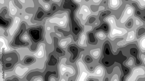 Seamless loop fractal lines background. Topographic map like abstract backdrop