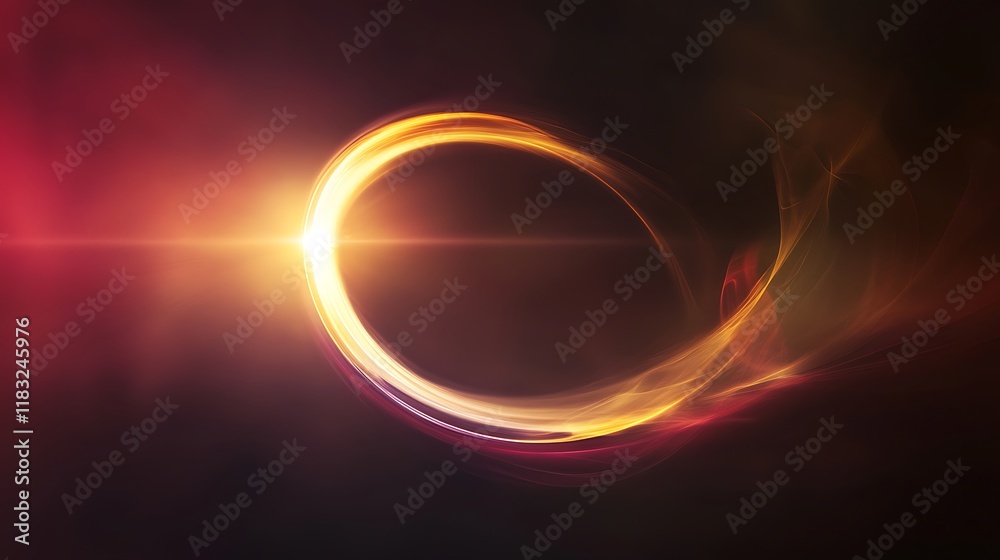 Glowing Abstract Ring with Energetic Trails of Light Glowing Abstract Ring with Energetic Trails of Light