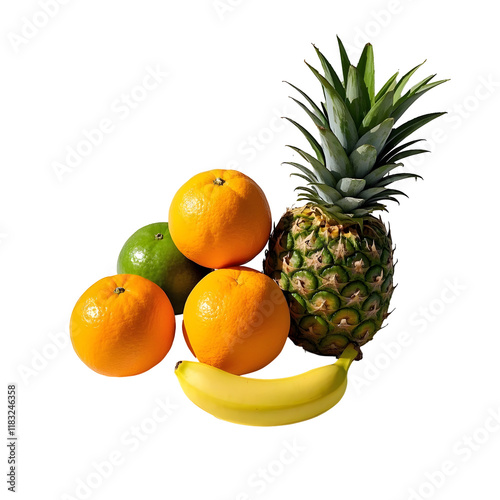 fruits isolated on white background
