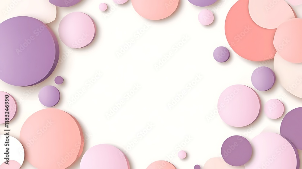 Abstract Pastel Circles Frame Background Design Abstract Pastel Circles Frame Background Design