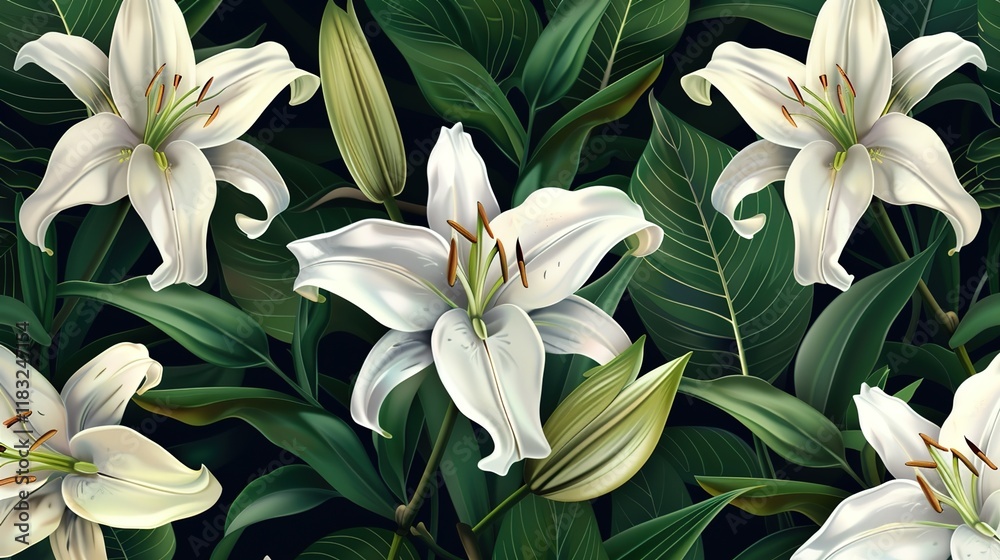 lily seamless pattern wallpaper lily seamless pattern wallpaper