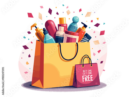 Modern buy one get one free template for online or retail store