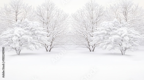 Wallpaper Mural Winter Wonderland Snowy Trees in a Silent Forest Torontodigital.ca