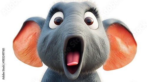 Surprised Cartoon Elephant