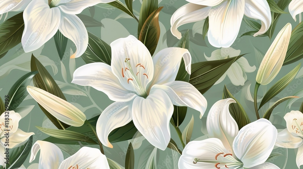 lily seamless pattern wallpaper lily seamless pattern wallpaper