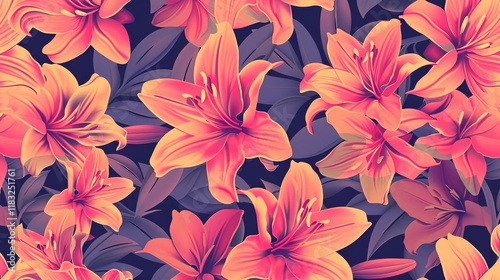 lily seamless pattern wallpaper