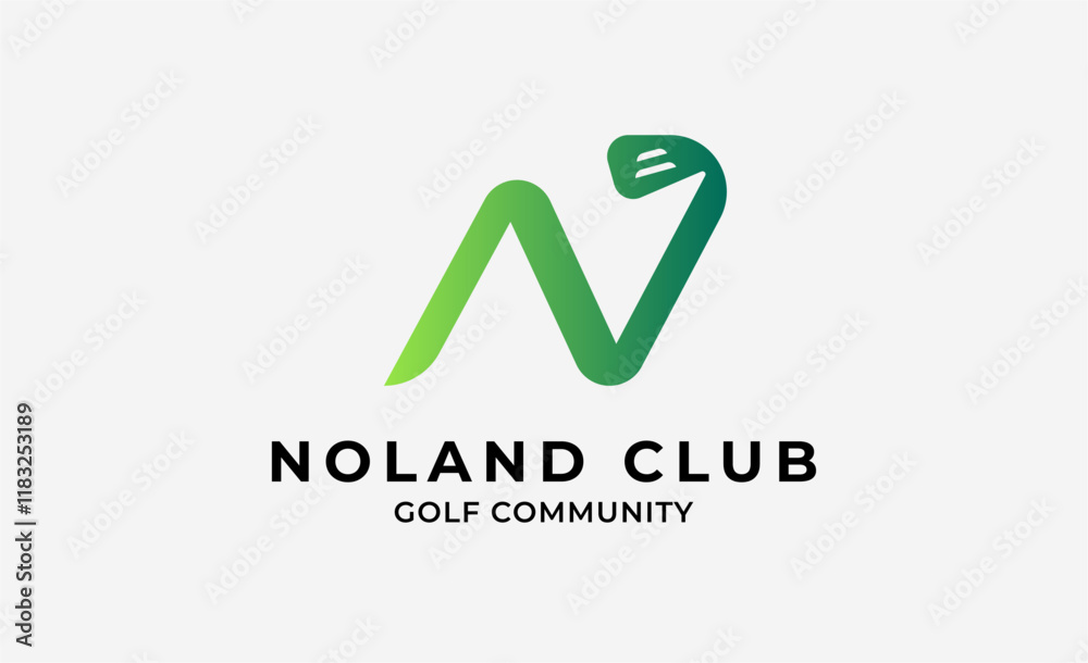 Monogram logo design initial N and Golf. Golf ball, golf stick and sport typography concept. Club and community template design. Club and community template design. Monogram logo design initial N and Golf. Golf ball, golf stick and sport typography concept. Club and community template design. Club and community template design.