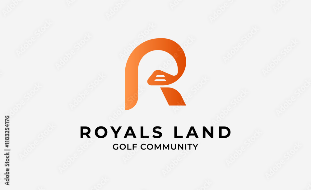 Monogram logo design initial R and Golf. Golf ball, golf stick and sport typography concept. Club and community template design. Club and community template design. Monogram logo design initial R and Golf. Golf ball, golf stick and sport typography concept. Club and community template design. Club and community template design.