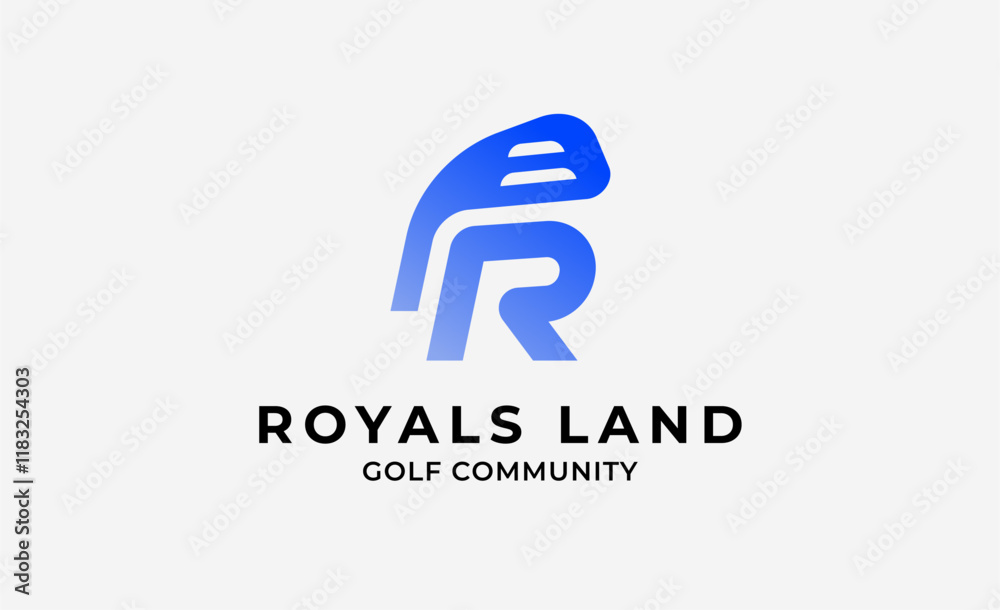 Monogram logo design initial R and Golf. Golf ball, golf stick and sport typography concept. Club and community template design. Club and community template design. Monogram logo design initial R and Golf. Golf ball, golf stick and sport typography concept. Club and community template design. Club and community template design.