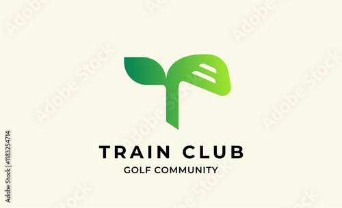 Monogram logo design initial T and Golf. Golf ball, golf stick and sport typography concept. Club and community template design. Club and community template design.