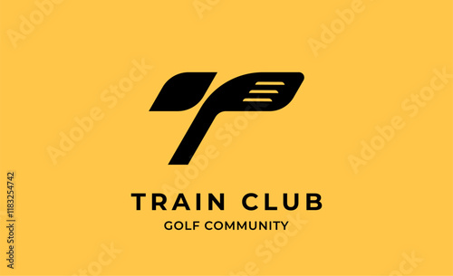 Monogram logo design initial T and Golf. Golf ball, golf stick and sport typography concept. Club and community template design. Club and community template design.