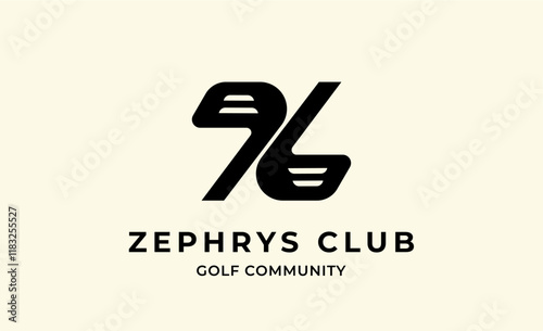 Wallpaper Mural Monogram logo design initial Z and Golf. Golf ball, golf stick and sport typography concept. Club and community template design. Club and community template design. Torontodigital.ca