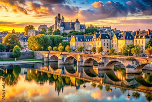 Parisian charm captured: Monge Quay bridges, stunning river views, and classic French architecture in elegant travel portraits.