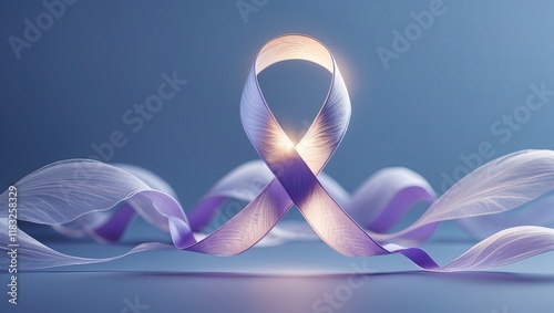 Featherly solemn and hopeful scene depicting a World Cancer Day theme   photo