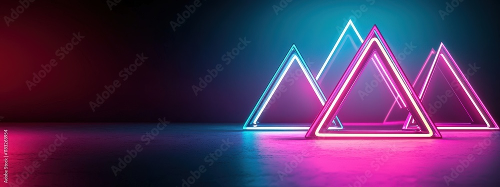 Futuristic materials forming geometric shapes, glowing with innovatio Futuristic materials forming geometric shapes, glowing with innovatio