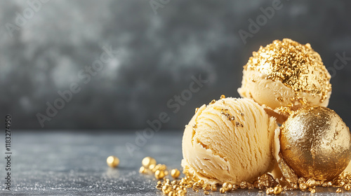 Golden Ice Cream Indulgence...