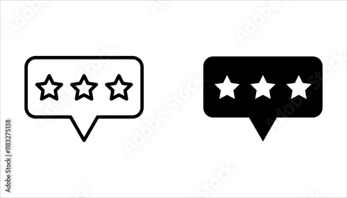 Free Download Rating icon set. Feedback Review sign on white background - GFXLoad