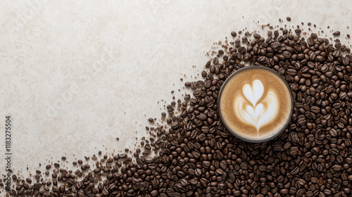 Coffee Latte Art on Roasted...