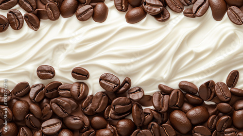 Coffee Beans and Cream Swirl
