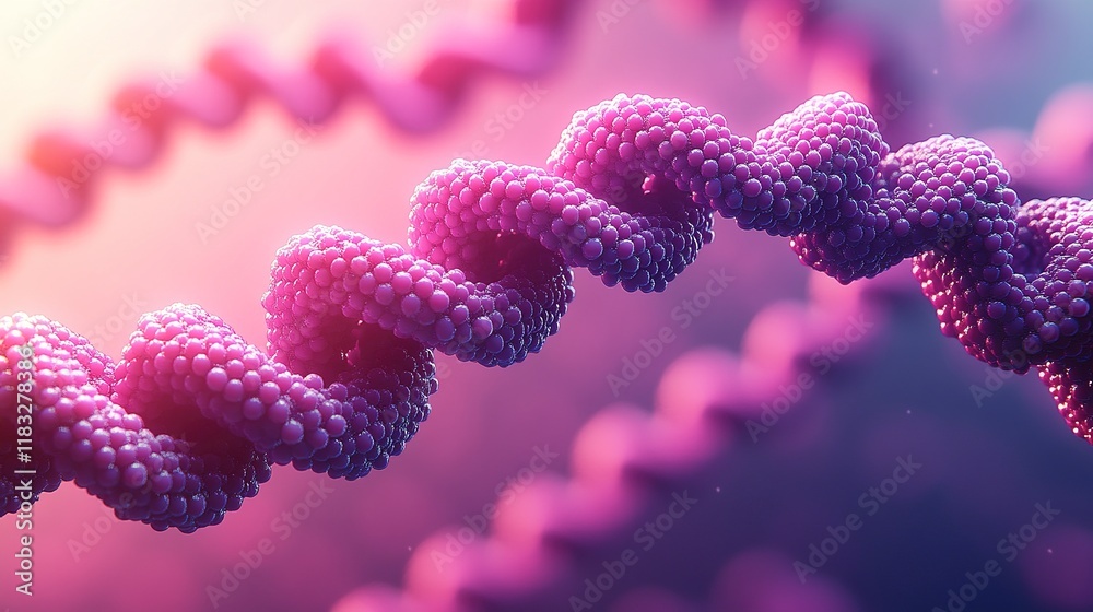 Closeup of a double helix DNA strand model Closeup of a double helix DNA strand model