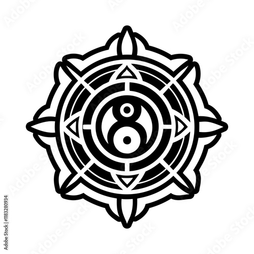A filled style icon of healing aura symbol