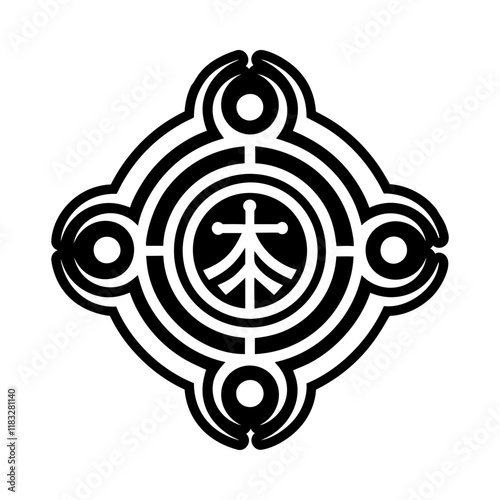 Divine symbol icon in solid style