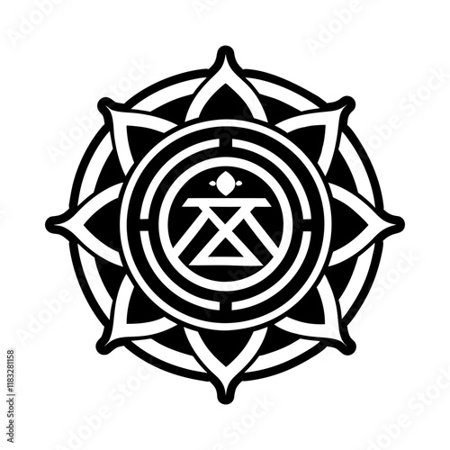 A glyph style icon of divine energy symbol